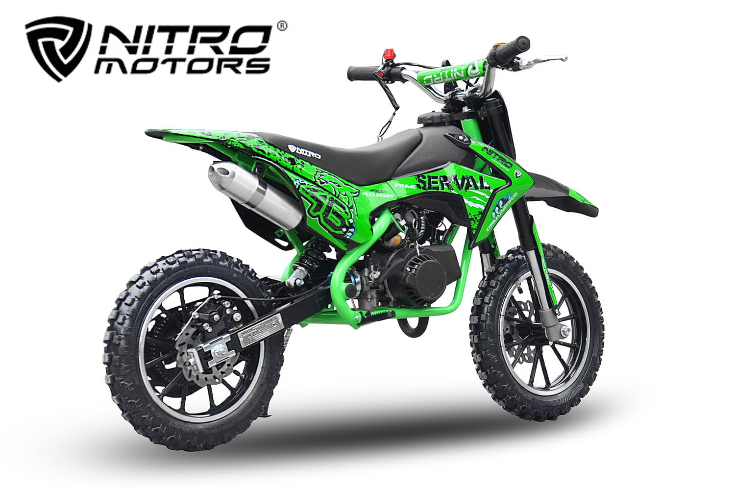 Mini moto de cross infantil 49cc Nitro Milano Serval PRM 10" - Imagen 3