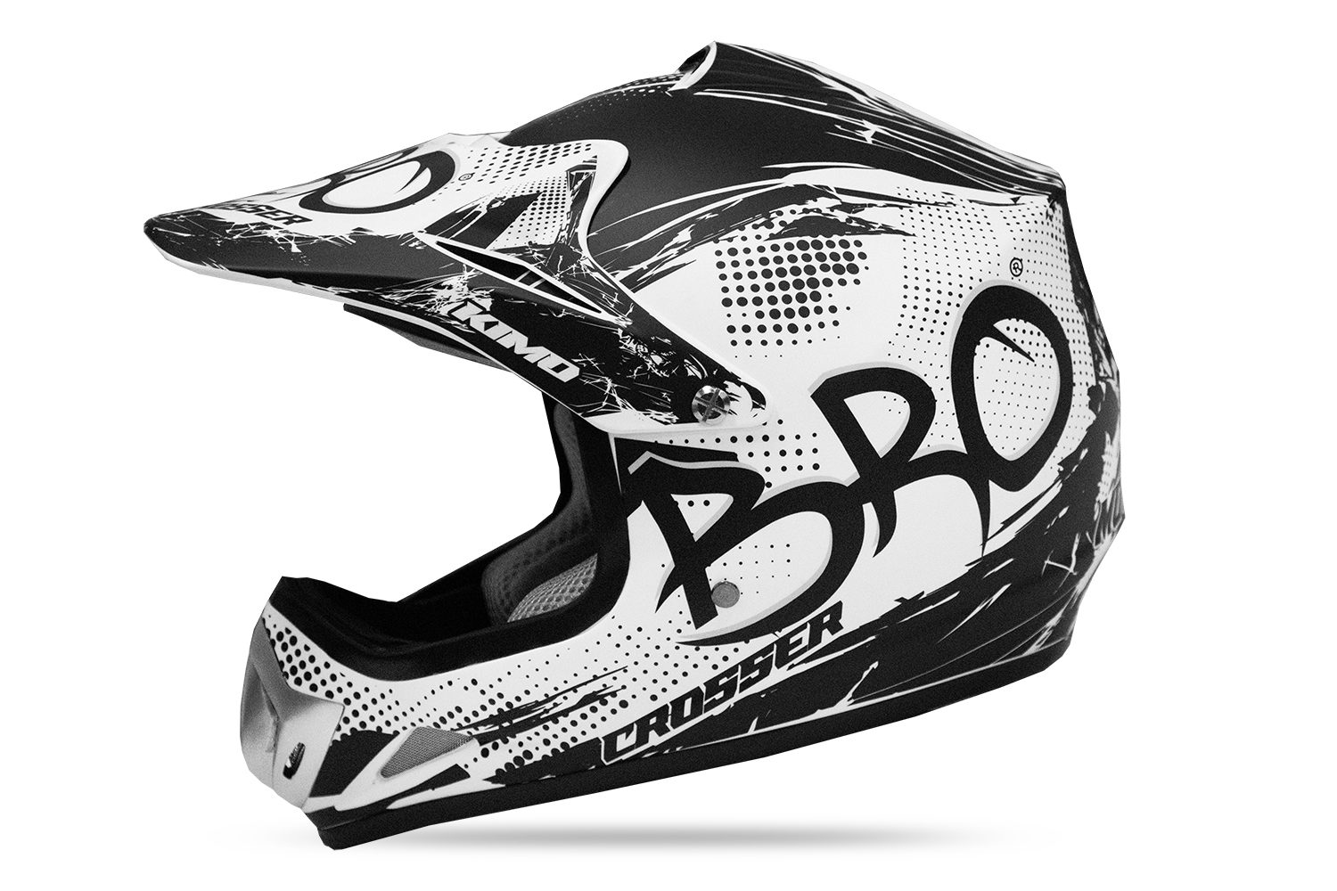 KIMO BRO Casco de Cross blanco mate para Niños - Imagen 2