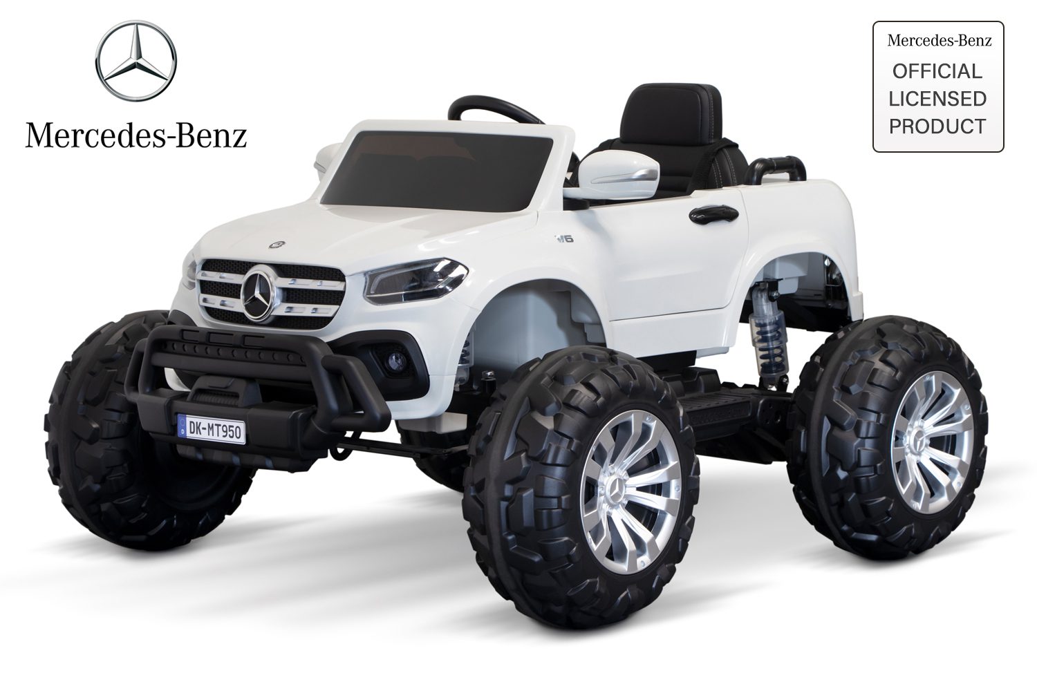 Coche Eléctrico Infantil Mercedes Clase X Monster Truck con Licencia 4x 35W 12V/14Ah