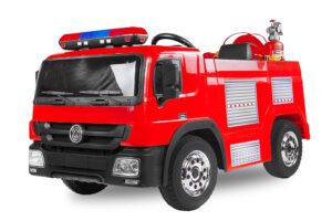 Camión de bomberos eléctrico para niños 2x 45W 12V 7Ah 2.4G RC Extintor de incendios