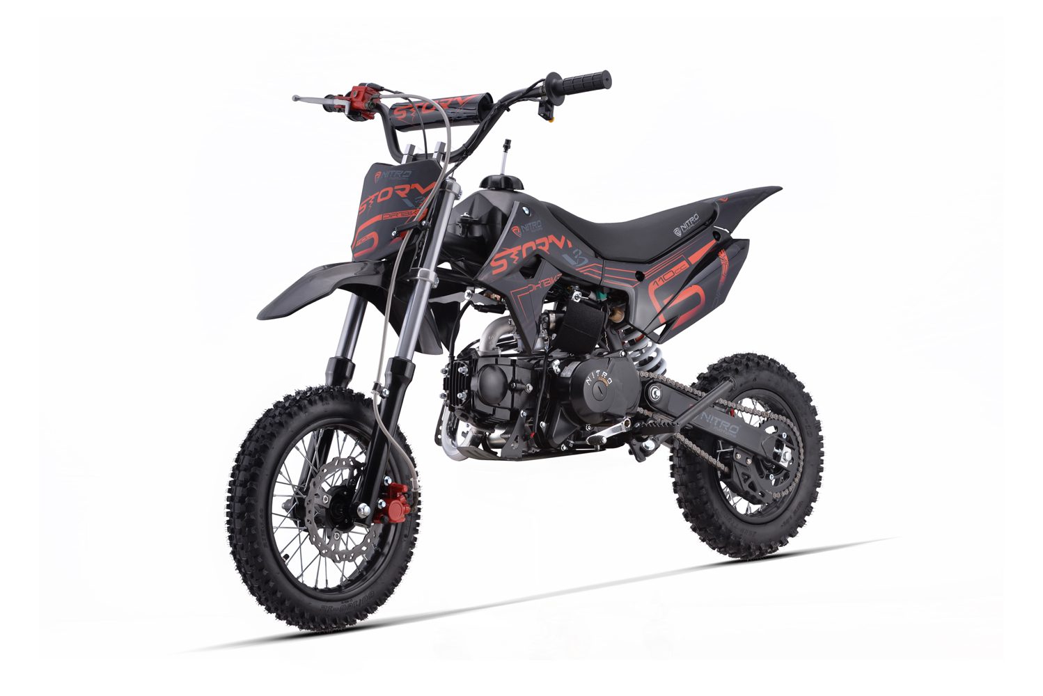 Pitbike 110CC Nitro Milano Dirtbike Storm V3 12/10 Semi-Automática