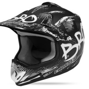 KIMO BRO Casco de Cross Negro Mate para niños