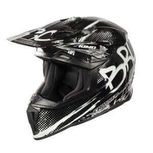 KIMO BRO V2 Sport Casco de Cross negro para con certificación ECE