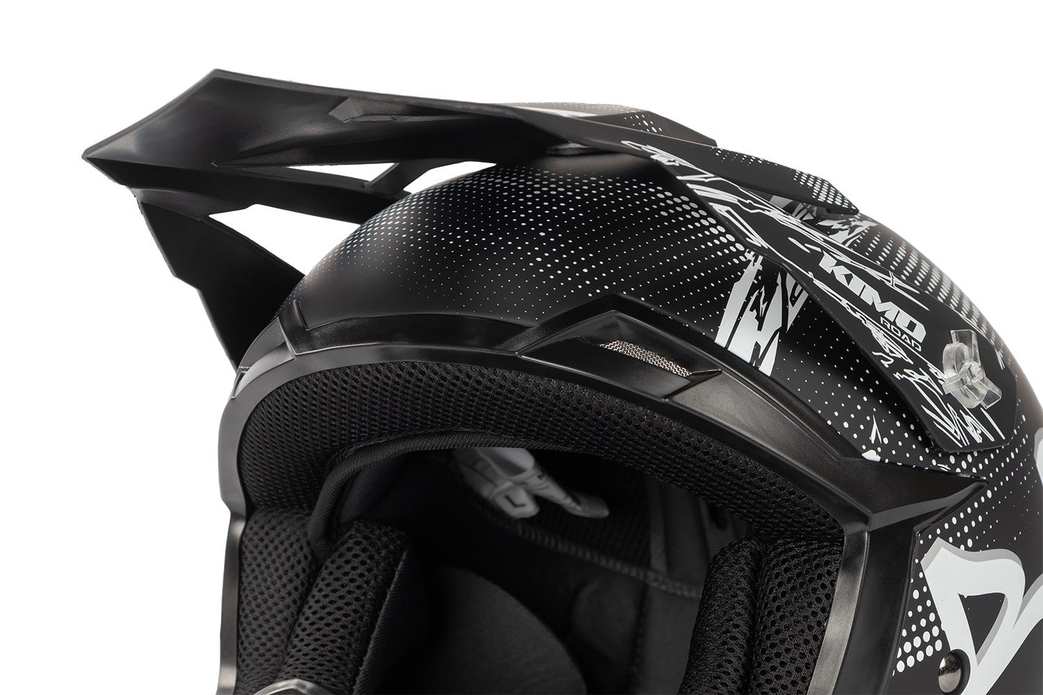 KIMO BRO V2 Sport Casco de Cross negro mate para con certificación ECE - Imagen 5