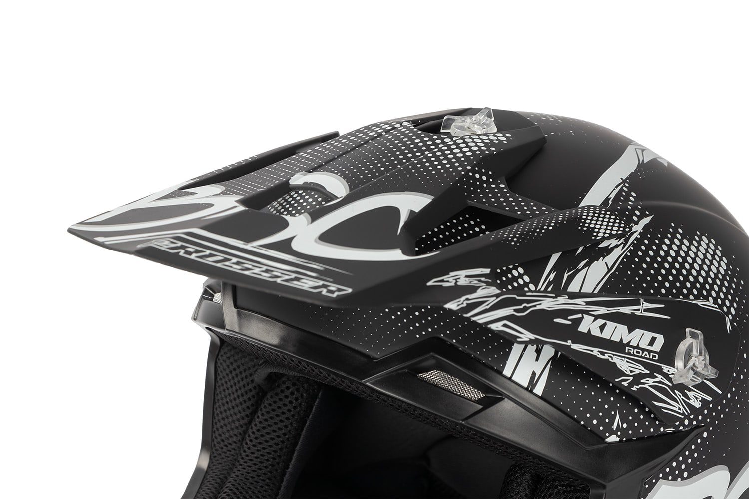 KIMO BRO V2 Sport Casco de Cross negro mate para con certificación ECE - Imagen 6