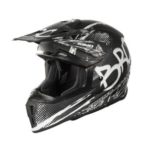 KIMO BRO V2 Sport Casco de Cross negro mate para con certificación ECE