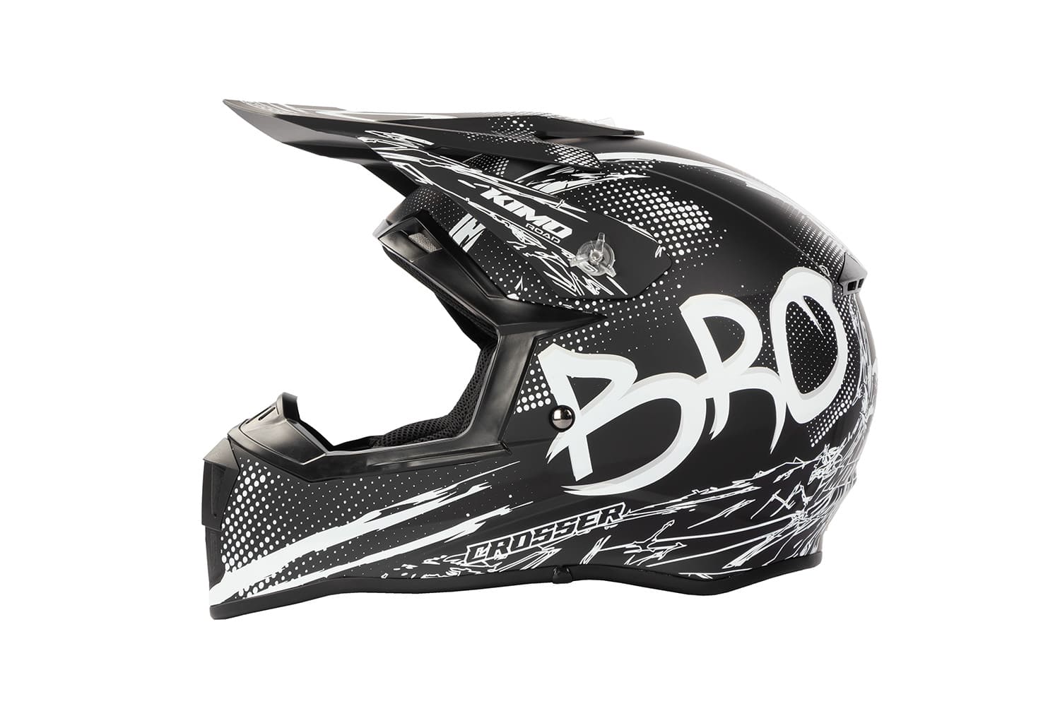 KIMO BRO V2 Sport Casco de Cross negro mate para con certificación ECE - Imagen 2