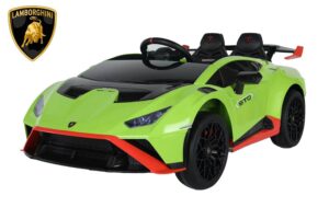 Coche eléctrico infantil Lamborghini Huracan STO con matrícula 2x65W 12V/9Ah